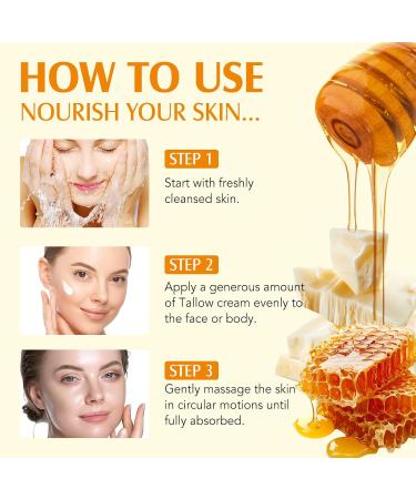 Beef Tallow Skincare - Cr me bio de suif de b uf - Baume Tallow and Honey Balm - Cr me de b uf - Cr me de b uf bio - Nourrie l'herbe - Cr me hydratante pour peau craquel e et s che - 2 - Buy Online on GoSupps.com