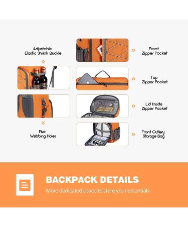 Maelstrom 35 Can Leakproof Insulated Cooler Backpack - Orange | Lightweight Soft Cooler Bag for Camping, Beach, Hiking - Travel and Lunch Cooler - Buy Online on GoSupps.com