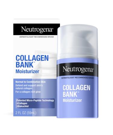Neutrogena Collagen Bank Face Moisturizer Daily Anti-Aging Face & Neck Firming Collagen Cream Bakuchiol & Micro-Peptides Face Lotion Support Skin s Natural Collagen for Visibly Plump Skin 2 fl.oz 2 Fl Oz (Pack of 1) Col