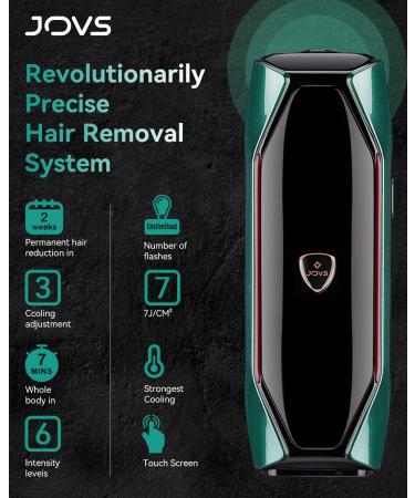 JOVS X IPL Hair Removal Device - Permanent 3-in-1 System with Cooling, Touch Screen, Unlimited Flashes - At-Home Painless Remover for Women and Men - Face, Leg, Arm, Armpit, Bikini Line - Emerald - Buy Online on GoSupps.com