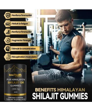 Inno Health Shilajit Gummies Shilajit Pure d'Himalaya 60 gommes naturelles Compl ment alimentaire premium avec 85+ min raux acides fulvique & humique - Buy Online on GoSupps.com