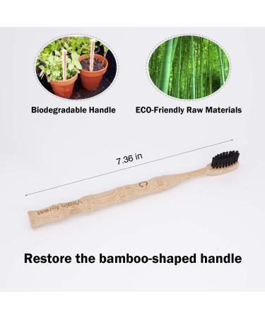 Organic Bamboo Toothbrushes - Vegan, Biodegradable, Eco-Friendly (Pack of 6) - Buy Online on GoSupps.com