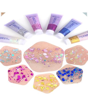 Green Mermaid Sequins Body Face Glitter Gel 50ml - Sparkling Chunky Glitter for Face, Hair, and Nails - Perfect for Christmas and Festival Parties - Buy Online on GoSupps.com