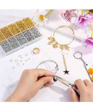 4600Pcs Silver and Gold Jump Rings with Open/Close Tools - Assorted Sizes for Jewelry Making and Repair - Buy Online on GoSupps.com