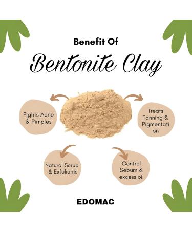 Pure Bentonite Clay Powder - 100% Natural Indian Healing Clay for Detoxifying Skin & Hair | Cleansing Facial & Body Mask (5.29 oz) - Remove Impurities & Excess Oil - Buy Online on GoSupps.com