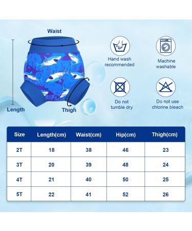 Flyish Direct Reusable Swimming Diaper for Boys & Girls | Waterproof Baby Bathing Suit - Sizes S/5T & XL/5T - Blue - Buy Online on GoSupps.com
