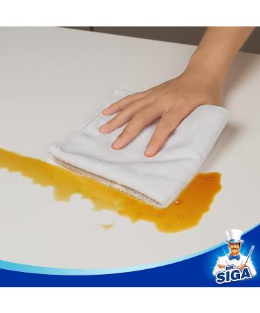 MR.SIGA Microfiber Cleaning Cloth - Pack of 12, Streak Free All-Purpose Towels, White, 32x32 cm - Buy Online on GoSupps.com