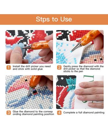 WELYEA Diamond Painting Pen Stainless Steel Resin Pen with Metal Tip for 5D Diamond Art Yellow-Green DIY Craft Tool for Adults and Kids - Buy Online on GoSupps.com