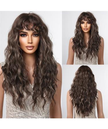 Testar brown wigs for women brown blonde wig Long wavy curly wigs natural synthetic hair wigs for the daily use of girls curly brown - Buy Online on GoSupps.com