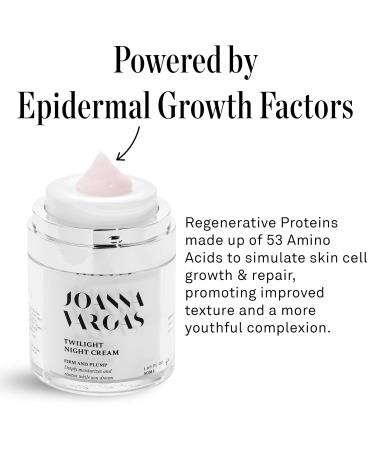 Joanna Vargas Night Cream - Anti-Aging Facial Moisturizer with Epidermal Growth Factors & Aloe Vera - Tightening Cream for Face & Neck - Plumping Formula for Aging Skin - Buy Online on GoSupps.com