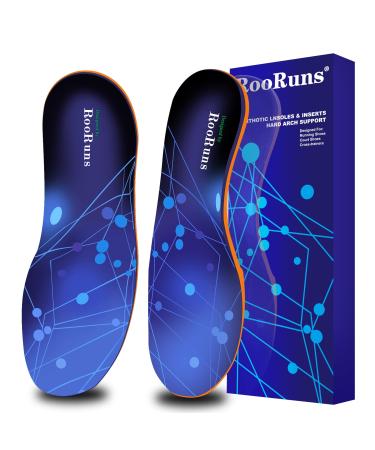 RooRuns Plantar Fasciitis Arch Support Insoles  Large Size Sturdy Orthotic Shoe Inserts for 220 LBS  Running Athletic Gel Shoe Insoles  Flat Feet Insoles for Heel Spurs Arch Pain Relief L: Men 11-12.5/Women 12-13.5