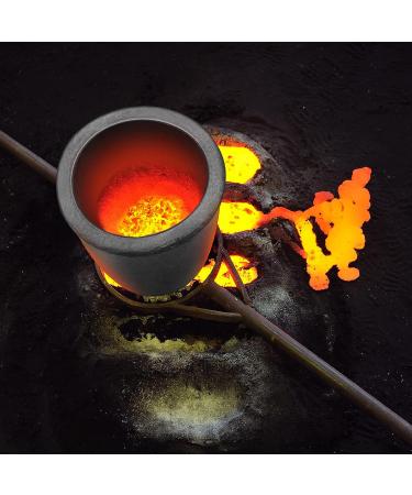 6kg Silicon Clay Graphite Crucible for Melting Metal - Black Foundry Cup Smelting Furnace for Gold Silver Copper Brass Aluminum Refining - Buy Online on GoSupps.com