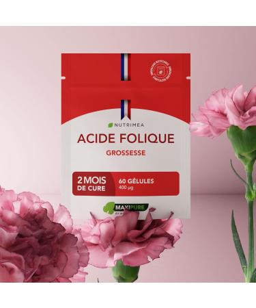  Laboratoires Nutrimea FOLIC ACID Vitamin B9 Superior Absorption Supplement for Pregnant Women Reduces Fatigue 60 Vegan Capsules - Buy Online on GoSupps.com
