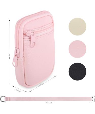 2 in 1 Zippered Pouch for Touchland Power Mist | Hand Sanitizer Case with Mini Pocket & Strap | Pink Travel Accessory for Women & Men - Buy Online on GoSupps.com
