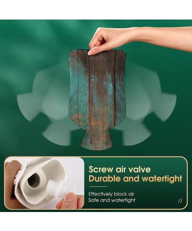 Hot Water Bottle with Lid - Blue Wooden Plank Rubber Bag for Pain Relief Cramps & Foot Warmer | Hot & Cold Therapy - Buy Online on GoSupps.com