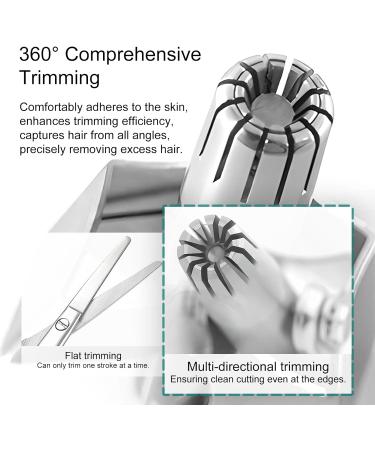 Buy Stainless Steel Manual Nose Hair Trimmer - Waterproof Battery-Free Perfect for Men & Women | Includes Cleaning Brush for Ear Moustache & Whiskers - Buy Online on GoSupps.com