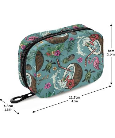 Coconut & Surfing Summer Pattern Pill Case Bag | Zipper Weekly Organizer for Travel Family & Camping - Buy Online on GoSupps.com
