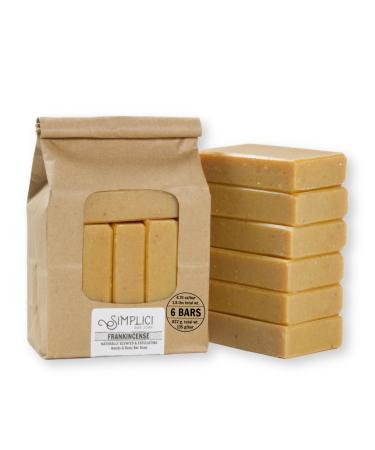 Frankincense- Natural Soap (exfoliating + pure essential oils) 6 Bar Value Bag. Palm Free