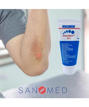 Sanoskin Oxy Wound Healing Gold 30G - Natural Treatment for Infected Wounds with Ozonized Olive Oil | Combat Bacteria Yeasts & Fungi - Buy Online on GoSupps.com