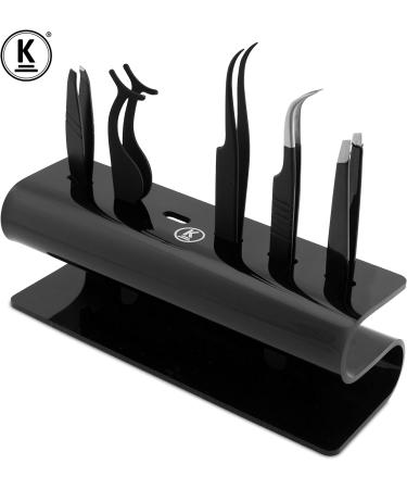 K-Pro Tweezers Holder - Plastic Stand for 6 Tweezers | Black - Perfect for Beauty & Craft Use | International Shipping Available - Buy Online on GoSupps.com