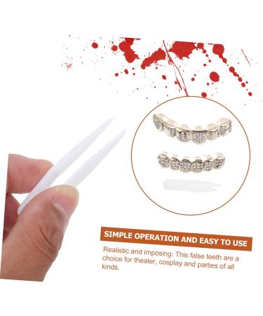 Anneome 1 Set Punk Clothes Halloween Costumes Wolf Fangs Teeth Top Costume Party Favors Prom Diamond - Buy Online on GoSupps.com
