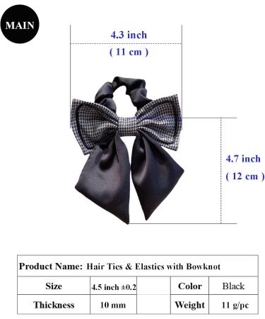 Hair Ties Bow for Thick Hair Satin Scrunchy Bows Hair Scrunchies with Bowknot for Teen Girls Women Ponytail Holder - Buy Online on GoSupps.com