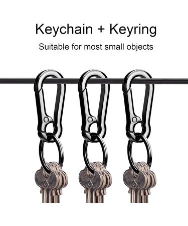 10 Mini Metal Carabiner Hooks & Key Rings - Travel & Hiking Keychain Clips - Buy Online on GoSupps.com