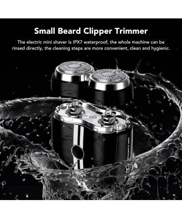 Electric Beard Trimmer Type C Charging 360mAh IPX7 Curved Mesh Wet and Dry Dual Use Zinc Alloy Electric Mini Beard Shaver for Travel (Black) - Buy Online on GoSupps.com