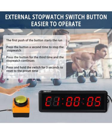 SMAHEAT Electronic Fitness Timer - Perfect for School, Exam, Home Exercise & Gym | 1.5 inch Six-Digit All-Red Stopwatch Button - Buy Online on GoSupps.com