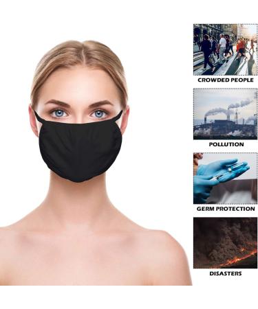 Trimming Shop Adult Cotton Face Mask Reusable Washable Breathable Security Mask for Running Cycling & Camping (2 Pack Black) - Buy Online on GoSupps.com