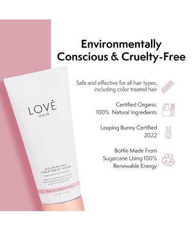 Love Hair Nourishing Hair Mask - Hydrating & Restoring | Suitable for All Hair Types | Paraben & Sulfate-Free | 100% Natural & Vegan | Cruelty-Free - Buy Online on GoSupps.com