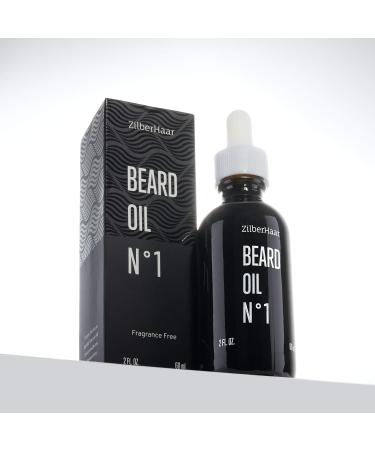 ZilberHaar Beard Oil N1 - Pure Organic Moroccan Jojoba & Argan Oil - 2 oz - Natural Beard Growth & Hydration - Buy Online on GoSupps.com