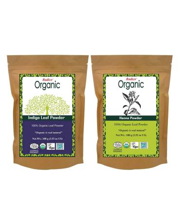 Radico Colorless Henna Leaf Powder 2-Pack (2 x 100g) Cassia Obovata (organic vegan) x2