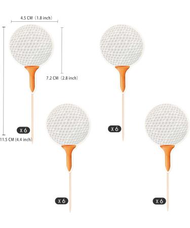 Gexolenu 24 PCS Golf Cupcake Toppers Double-Sided Ball Sports Cupcake Picks For Outdoor Sports Theme Baby Shower Golf Players Birthday Party Cake Decorations Supplies - Buy Online on GoSupps.com