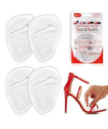 Clear Metatarsal Pads for Women & Men - Ball of Foot Cushions for Pain Relief - Comfortable  Nonslip  Reusable  Light and Great for High Heels