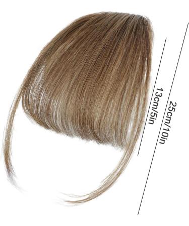 Ristyur Bang Extensions Clip Human Hair French Bangs Clip on Fake Bangs Fringe | Clip on Air Bangs Neat Bangs Hair Extension Natural Color Fringe Hairpieces Hair Bangs for Daily Wear Light Brown - Buy Online on GoSupps.com