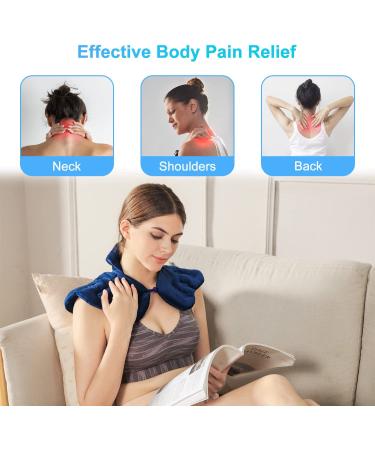 Cozy Life Microwave Heating Pad - 2-in-1 Hot/Cold Therapy for Neck, Shoulders, and Back Pain Relief - 4LB Weighted Neck Wrap with Natural Herbs - Unscented Blue - Buy Online on GoSupps.com