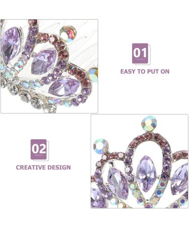 Beaupretty 4 Pieces Princess Tiara Crown Comb Rhinestone Tiara Hair Comb Mini Crystal Hair Clip Rhinestone Crown Hair Comb Hair Accessories for Girls - Buy Online on GoSupps.com