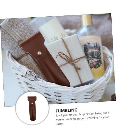 Angoily 2pcs Razor Holster Handbag - Premium Leather Storage for Double Edge Razors | International Shipping Available - Buy Online on GoSupps.com