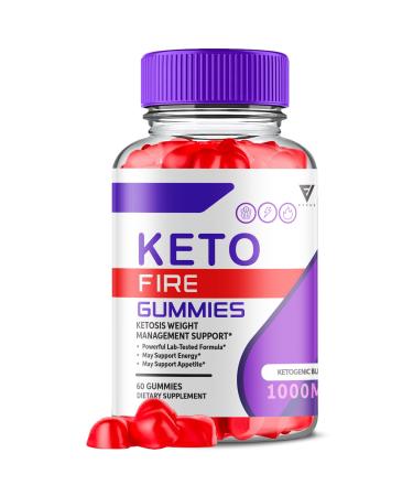 Keto Fire ACV Gummies Keto Fire Apple Cider Vinegar Health and Wellness Support Supplement Gummy KetoFire Advanced Maximum Strength Healthy Natural Lifestyle Formula Supplement (60 Gummies)