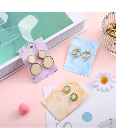 Marble Jewelry Display Set - 900 Pcs for Earrings & Necklaces | 250 Cards, 150 Bags, 500 Backs | 2 x 2.8 Inches - Buy Online on GoSupps.com