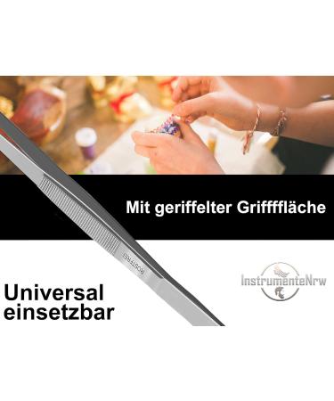 High-Quality 45 cm Stainless Steel Straight Tweezers with Internal Teeth for Precision | International Shipping Available - Buy Online on GoSupps.com