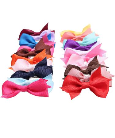 20 pcs Colorful Alligator Clips Girls Accessories Beauty Makeup Hair Clip Cute V-Rib Swallowtail Ribbon Baby Bow Hair Clip