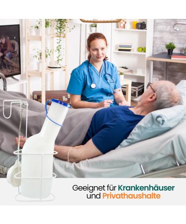 Men's 1L Urine Bottle - Durable Translucent Plastic Easy-to-Read Measurement Portable & Leak-Resistant | Perfect for Travel & On-the-Go Use - Buy Online on GoSupps.com