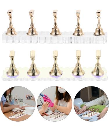 Beavorty 2 sets Holders Diy Acrylic Nail Press Supplies on Stands Stand Manicure Tip Tools Fingernail Art Display Fake Practice - Buy Online on GoSupps.com