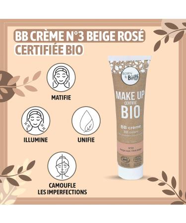 BORN TO BIO Organic BB Cream - Natural Tinted Moisturizing Foundation for an Even & Radiant Complexion - Tinted Face Cream for Women - Organic Complexion Makeup (Beige Pink) - Buy Online on GoSupps.com