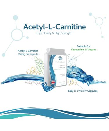 High-Strength Acetyl-L-Carnitine 500mg Capsules - Vegan-Friendly ALCAR Supplement - Made in UK - Buy Online on GoSupps.com