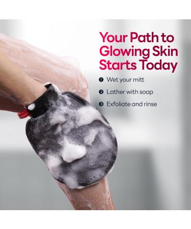 Caveem Exfoliating Mitt Body Scrubber for Deep Exfoliation Korean Scrub Mitt Turkish Body Exfoliator for Remove Dead Skin Gentle Lightweight Loofah Bath Glove for Shower (2 Pack) - Buy Online on GoSupps.com
