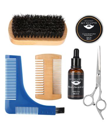 Premium Bart Care Set with Bare Scooter | Beard Oil Balm & Brush Set - Perfect for Bearded Men | International Shipping - Buy Online on GoSupps.com
