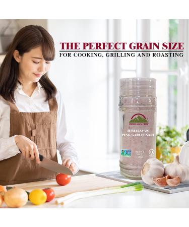 Himalayan Chef Pink Garlic Salt Grinder - 3.6 Oz | Natural & Certified Seasoning - Buy Online on GoSupps.com